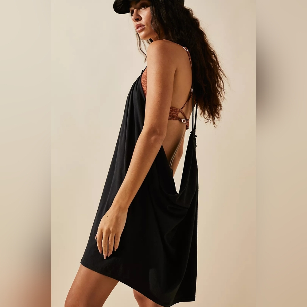 Free People -  FP Beach Freeest Rhiannon Trapeze Dress Tunic: Medium: Black Navy